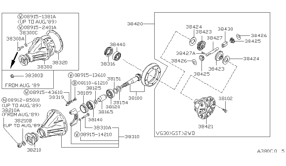 38421-V6200 | Genuine Nissan #38421-V6200 CASE-DIFFERENTIAL