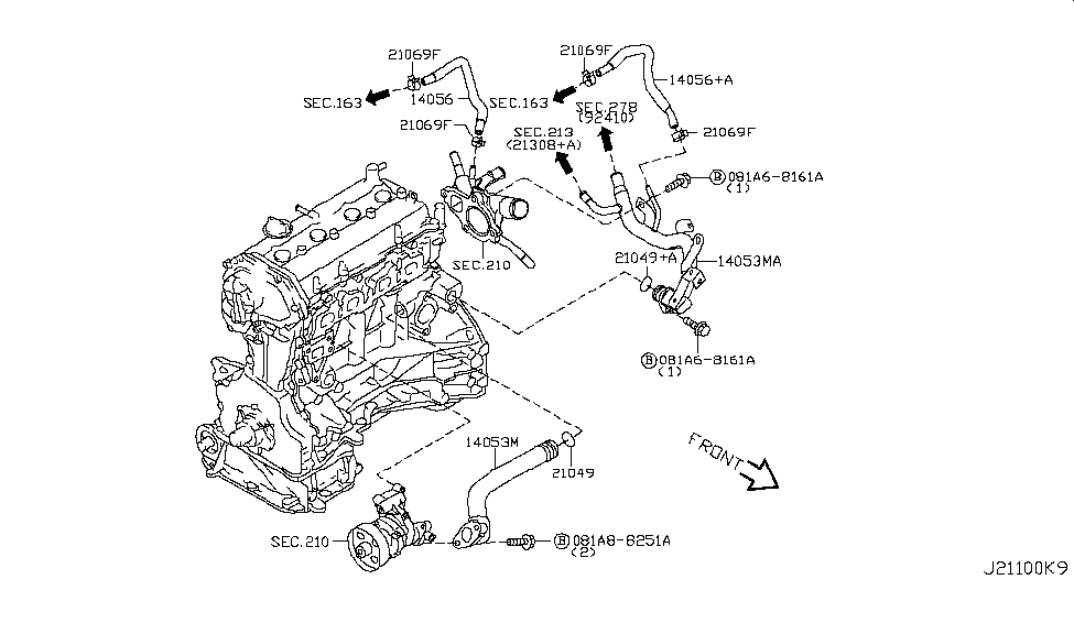 2010 Nissan Rogue Water Hose & Piping - Nissan Parts Deal