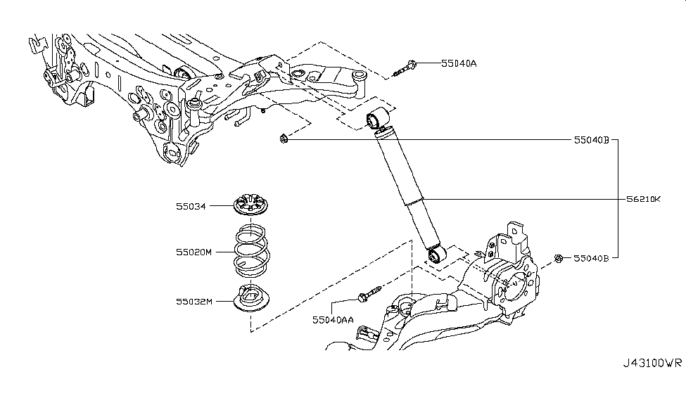 E6210-JM01A | Genuine Nissan #E6210-JM01A ABSORBER KIT-SHOCK,REAR