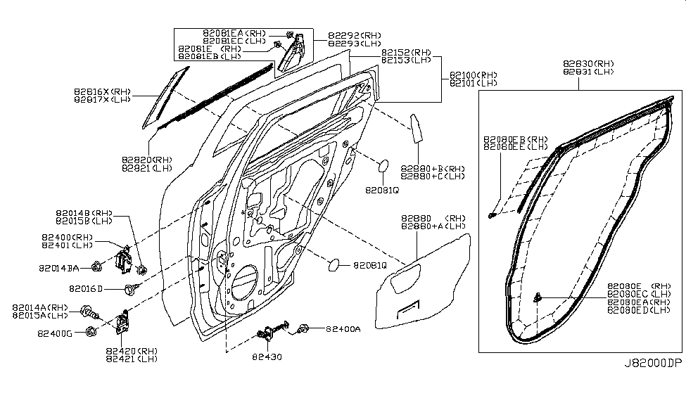 Nissan H210M-1KAMA Door Assy-Rear,RH