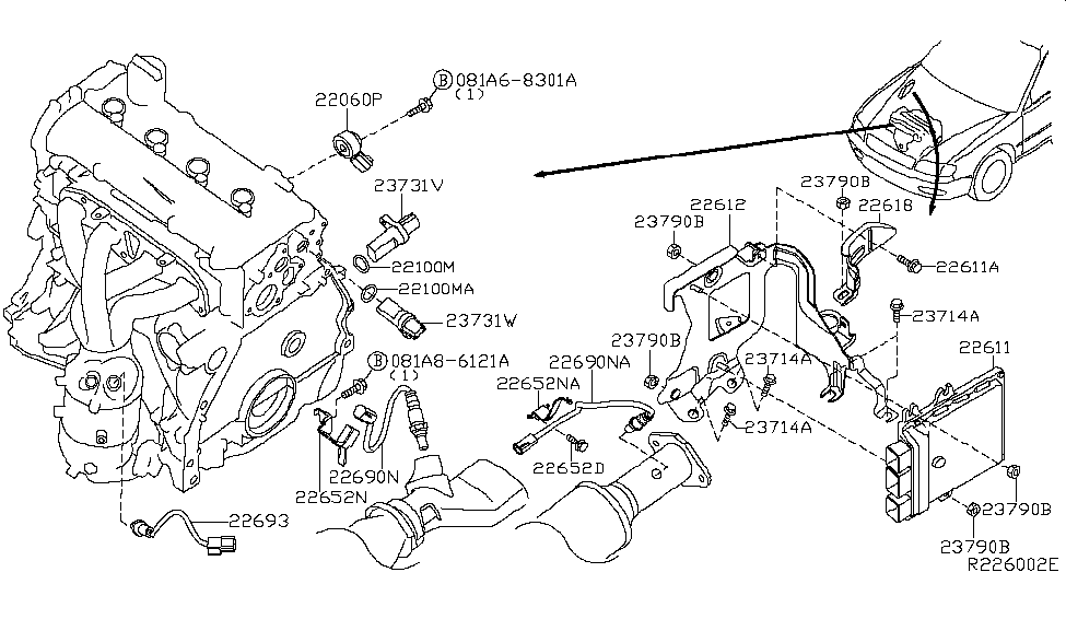 226A0-JA10C - Genuine Nissan Parts