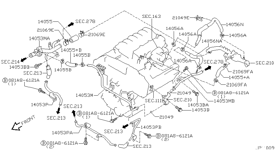 2004 Nissan Pathfinder Water Hose & Piping - Nissan Parts Deal