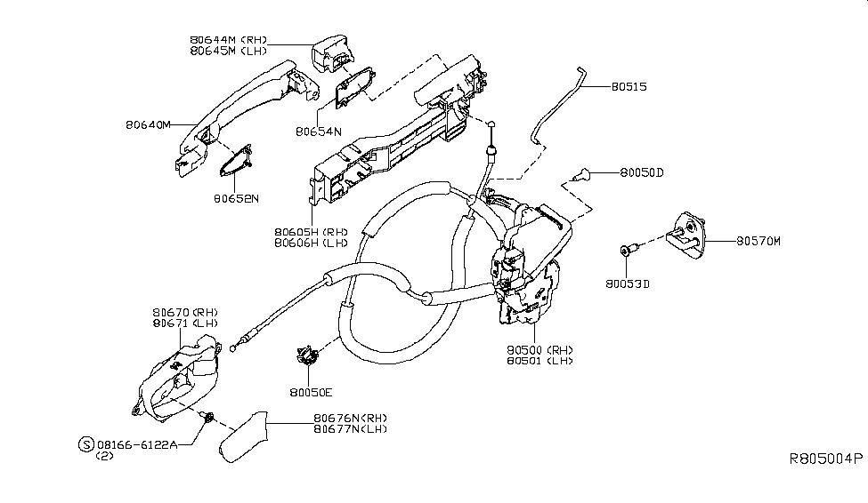 80645-4BA0B - Genuine Nissan Parts