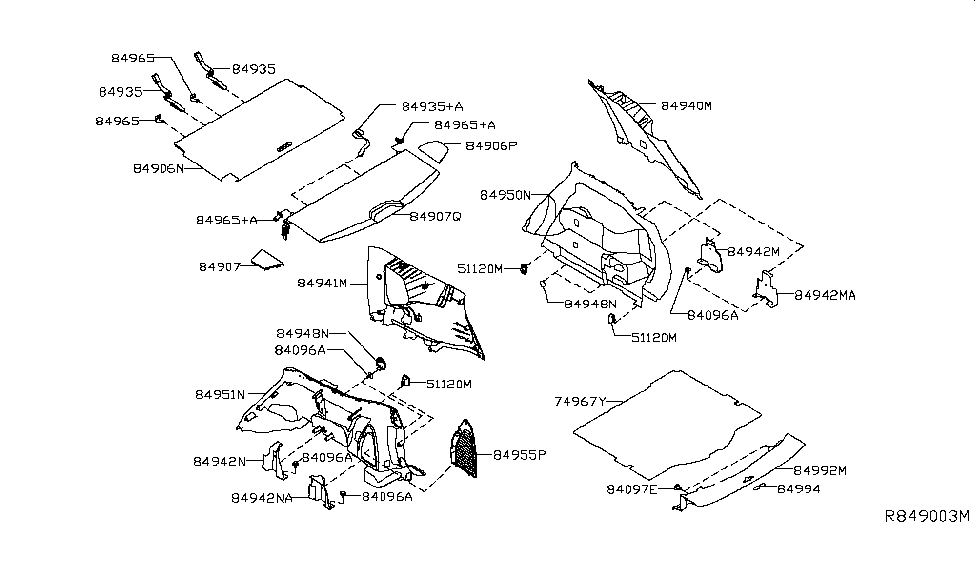 Nissan 84904-5HA0A Carpet-Luggage Floor