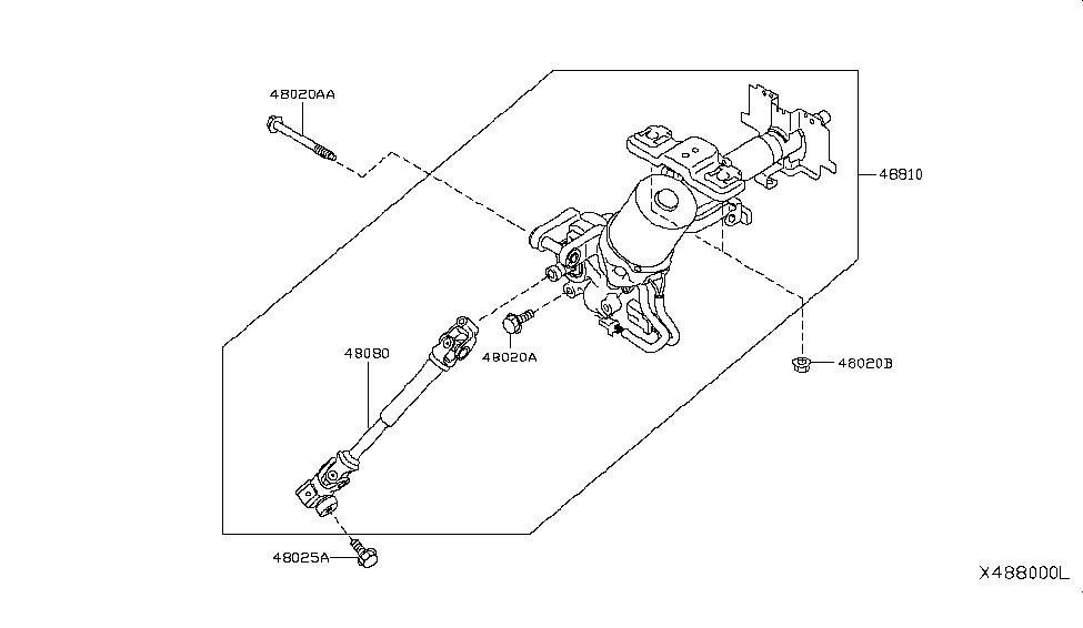 2012 Nissan Versa Sedan Steering Column Nissan Parts Deal