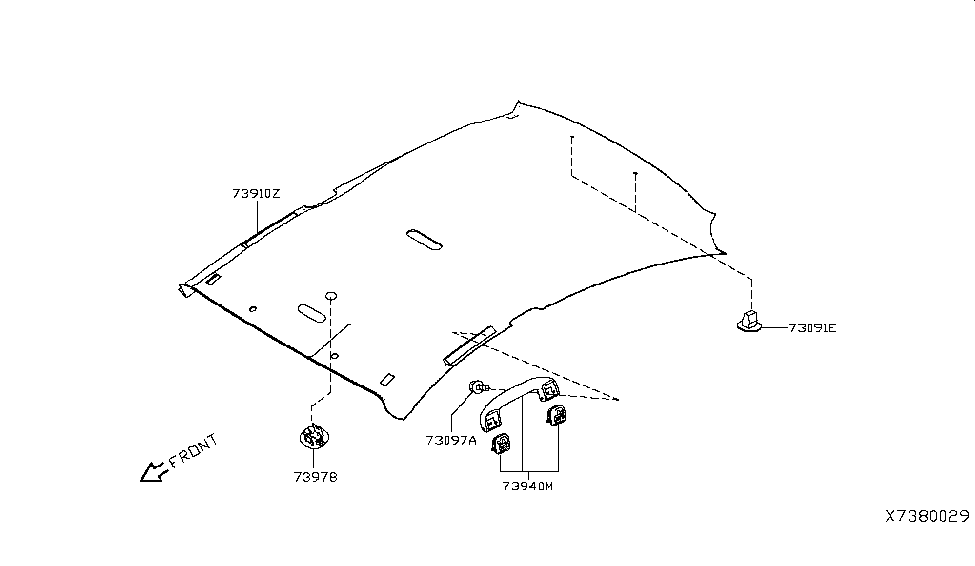 Nissan 73940-9KF0A Assist Grip Assy