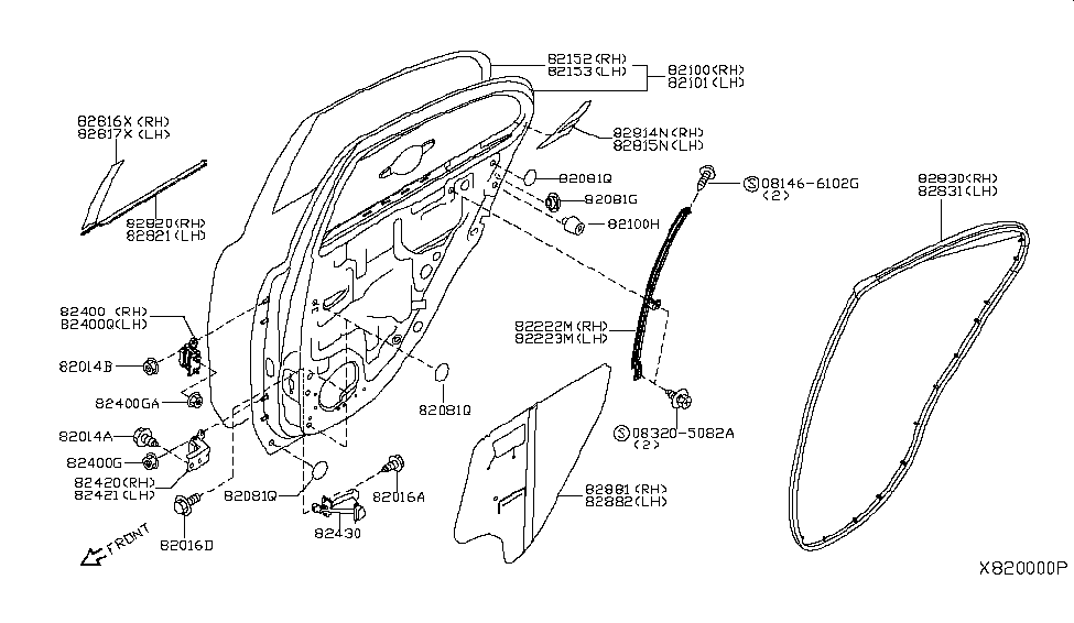 Nissan HBA00-3BAMB Door Rear RH