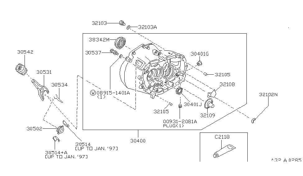 30502-28E19 | Genuine Nissan #30502-28E19 BEARING-CLUTCH RELEASE