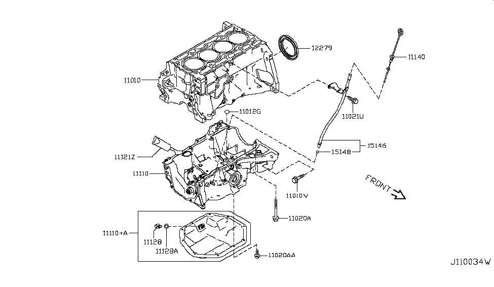 11000-4BB0A | Genuine Nissan #11000-4BB0A BLOCK ASSY-CYLINDER