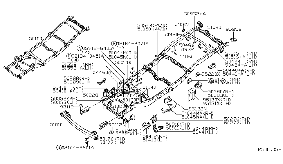 Nissan 9531E-A8300 Bracket Assembly Cab Mounting, 3RD