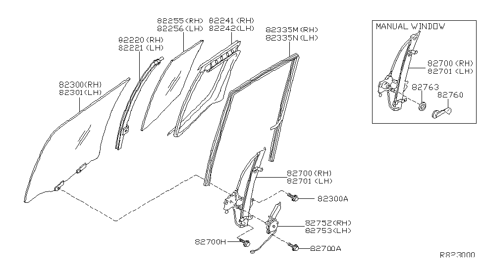 Nissan 82272-EB00B WEATHERSTRIP - Rear Corner, RH