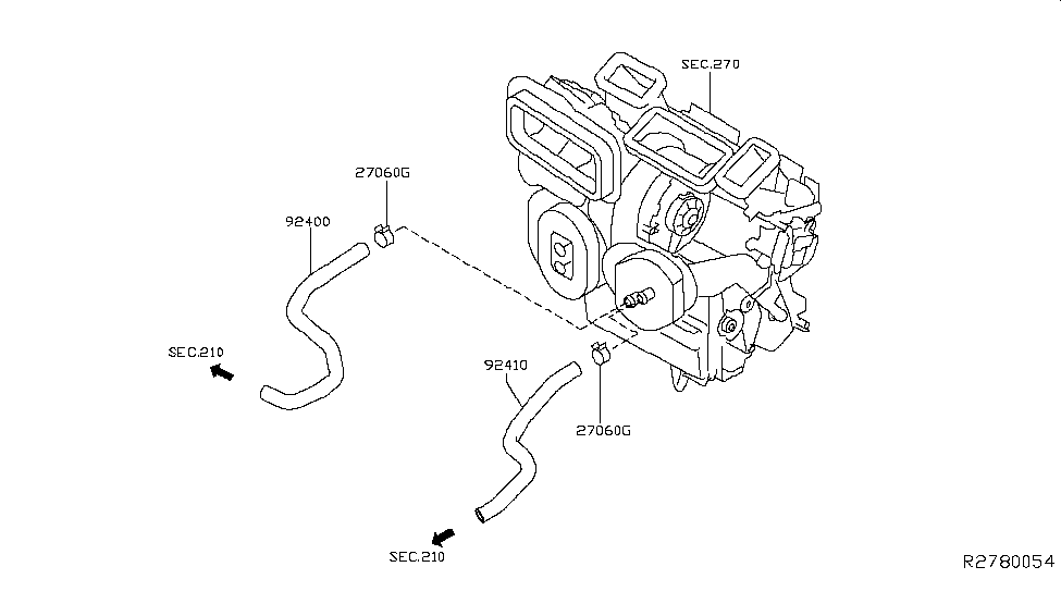 2018 Nissan Rogue Hybrid Heater Piping - Nissan Parts Deal