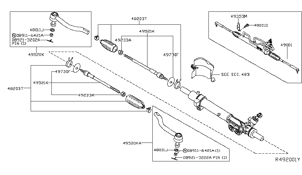 D8640-3TA0A | Genuine Nissan #D8640-3TA0A SOCKET KIT-TIE ROD