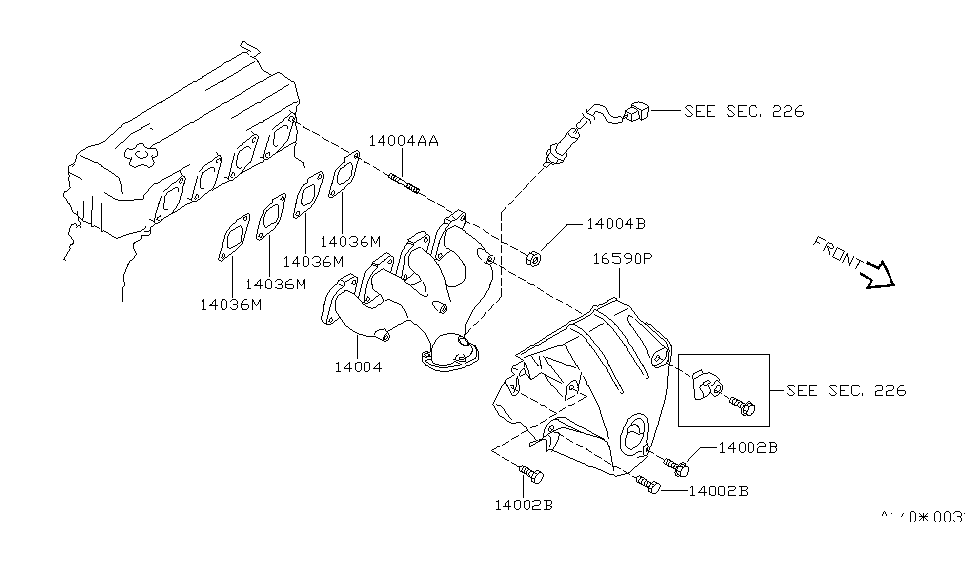 14004-F4402 | Genuine Nissan #14004-F4402 MANIFOLD-EXHAUST