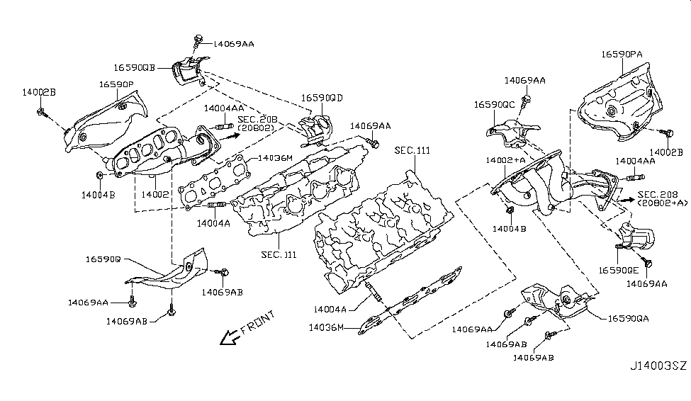 Nissan 16590-1PM1A Cover-Exhaust Manifold