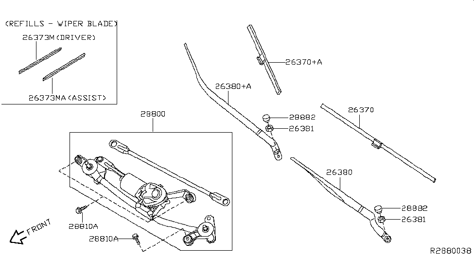 2018 Nissan Sentra Windshield Wiper - Nissan Parts Deal