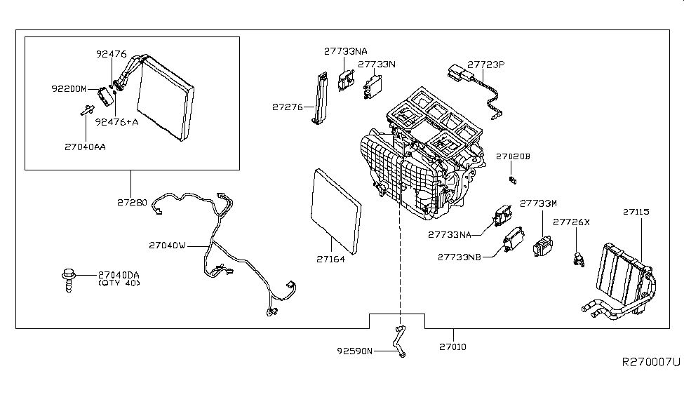 Nissan 27723-1HN0B Sensor Assy-Intake