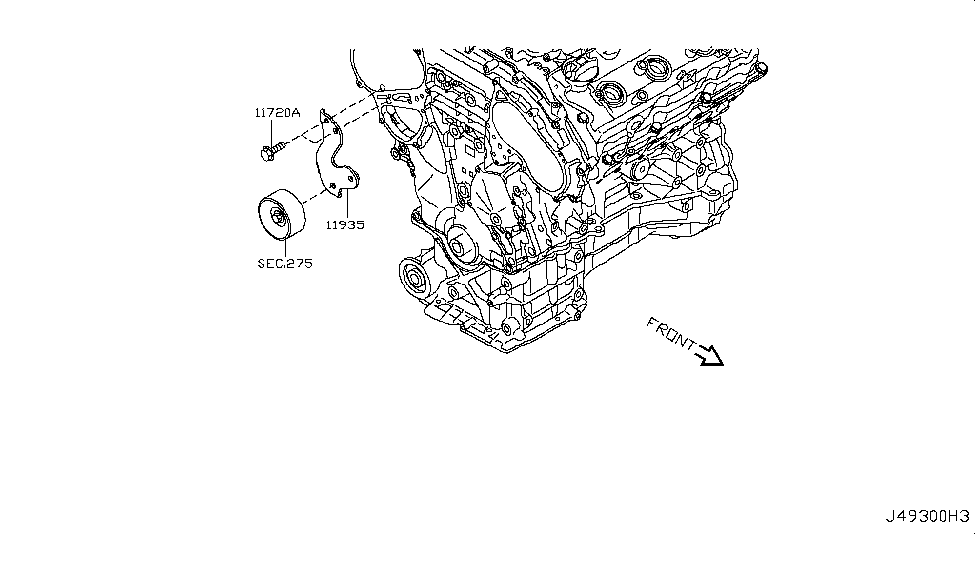 2011 Nissan Quest Power Steering Pump Mounting