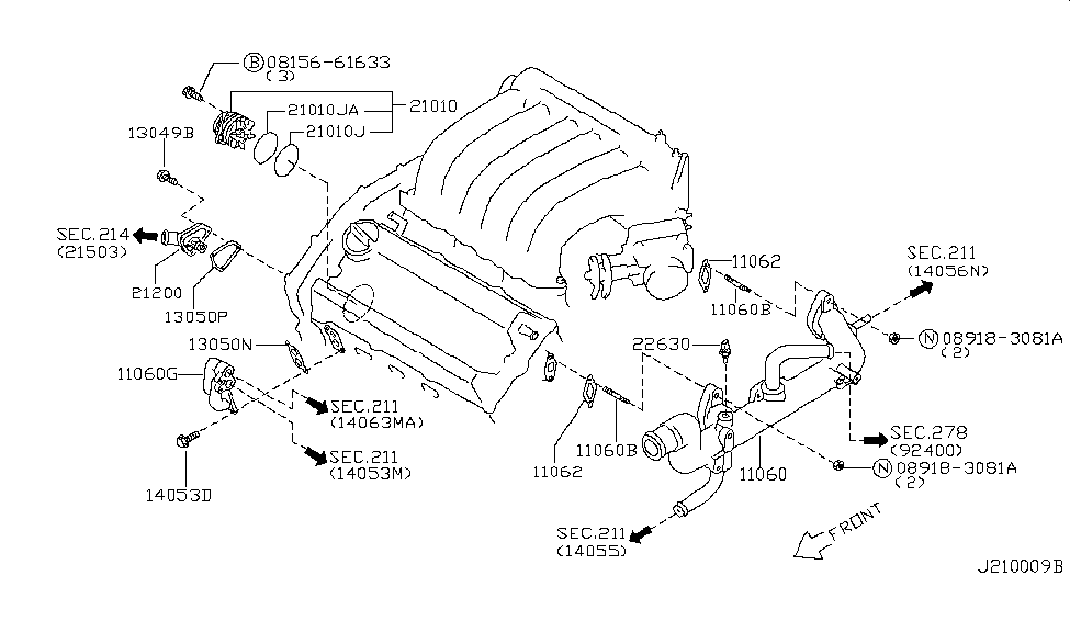 2003 Nissan Maxima Water Pump, Cooling Fan & Thermostat