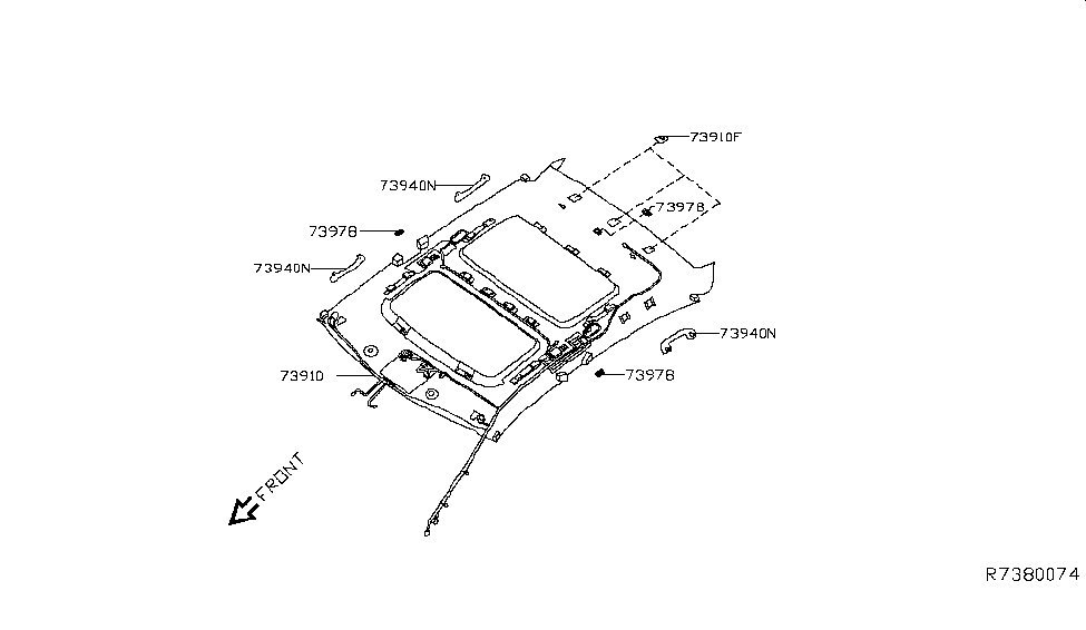 Nissan 73940-4RA0A Assist Grip Assy-RH