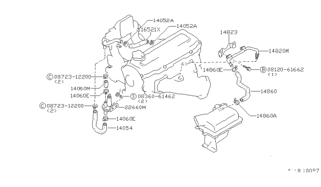 1987 Nissan 200SX Secondary Air System Diagram 1
