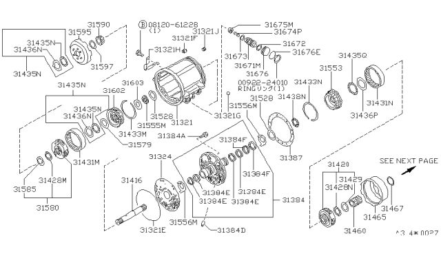 1986 Nissan 200SX LUBRICTION Plug Diagram for 31853-X8600