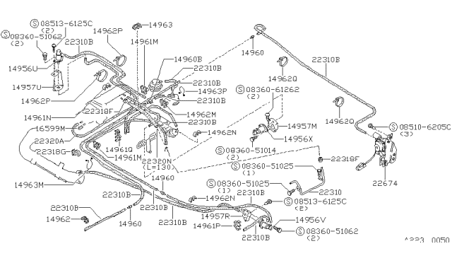 1986 Nissan 200SX Clip Diagram for 22316-06F00