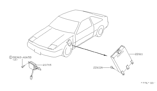 1987 Nissan 200SX Engine Control Module Assembly Diagram for 23710-28F05