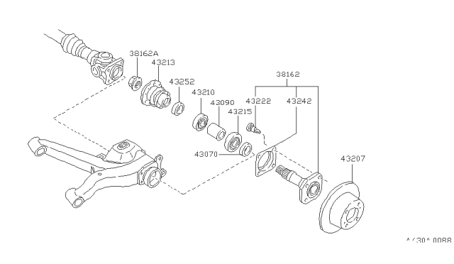 1987 Nissan 200SX Rotor-Dsc Br Diagram for 43206-02P01