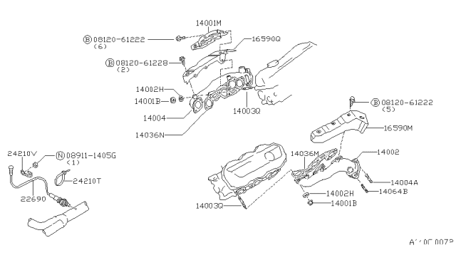 1987 Nissan 200SX Manifold Diagram 3
