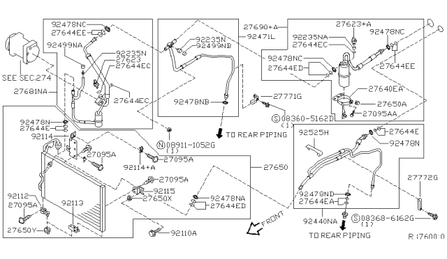 2003 Nissan Quest Accumulator Assy Diagram for 92140-7B010