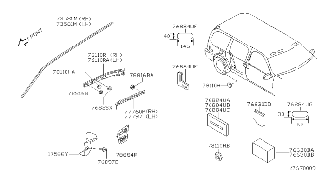 2002 Nissan Quest Body Side Fitting Diagram