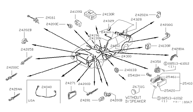 1982 Nissan Sentra Wiring (Body) Diagram 1
