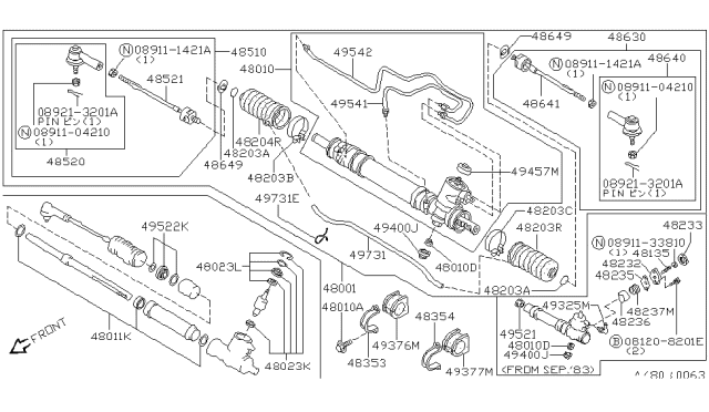 1984 Nissan Sentra Manual Steering Gear Diagram 2