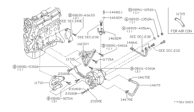 1986 Nissan Sentra Alternator Fitting Diagram 1