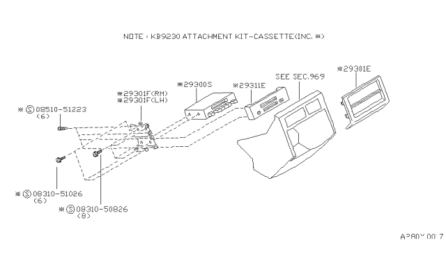 1986 Nissan Stanza Audio & Visual Diagram 2