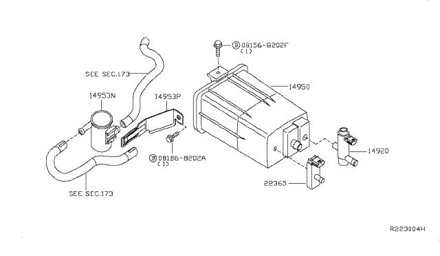 2012 Nissan Pathfinder Engine Control Vacuum Piping Diagram 3