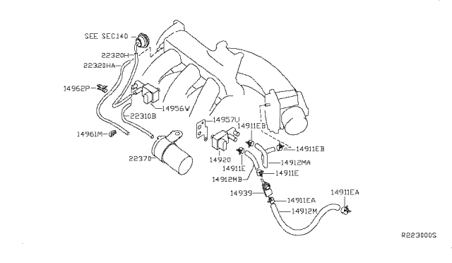 2003 Nissan Altima Engine Control Vacuum Piping Diagram 2