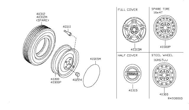 2002 Nissan Altima Road Wheel & Tire Diagram 2