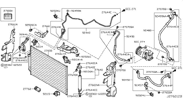2008 Nissan Murano Pipe-Front Cooler,High Diagram for 92440-1AA0A
