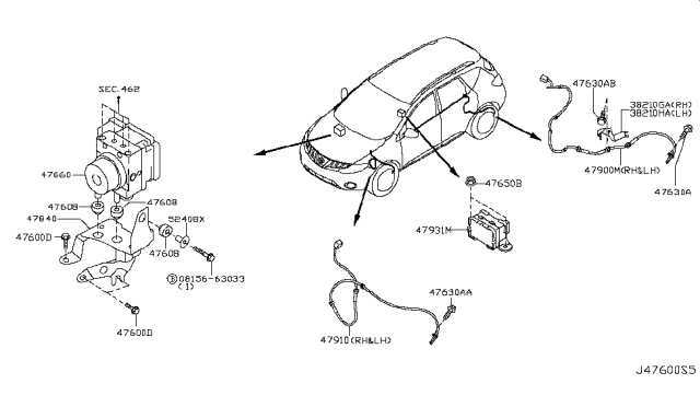 2014 Nissan Murano Anti Skid Control Diagram 1