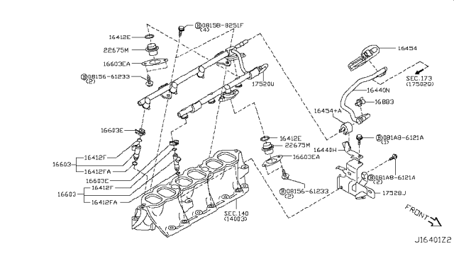 2010 Nissan Murano Fuel Strainer & Fuel Hose Diagram 1