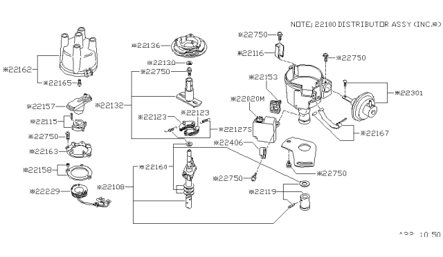 1979 Nissan 200SX Distributor & Ignition Timing Sensor Diagram 2