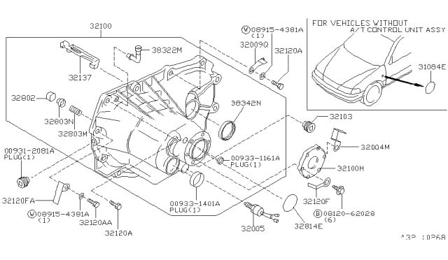 1996 Nissan 200SX Cover-Case Diagram for 32131-50J01