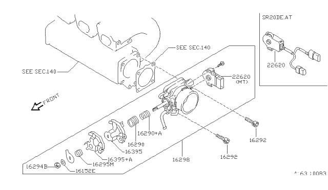 1995 Nissan 200SX Throttle Chamber Diagram 2