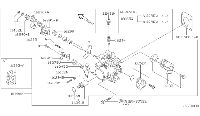 1995 Nissan Sentra Throttle Chamber Diagram 1