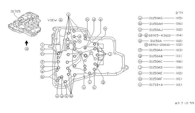 1995 Nissan Sentra Control Valve (ATM) Diagram 2