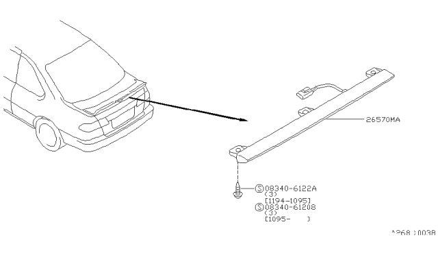 1995 Nissan 200SX High Mounting Stop Lamp Diagram 3