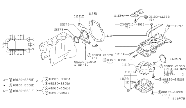 1999 Nissan 200SX Cylinder Block & Oil Pan Diagram 4