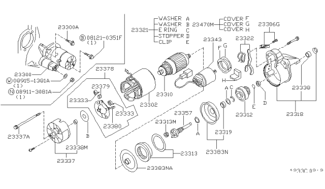 1997 Nissan 200SX Brush-Plus Diagram for 23380-0M300